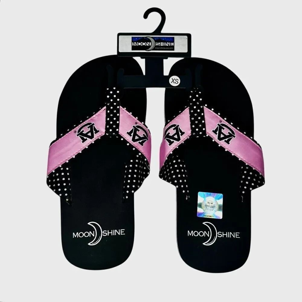 NWT Auburn Tigers Flip Flops Women’s 5-6 XS NCAA Collegiate Sandals Black